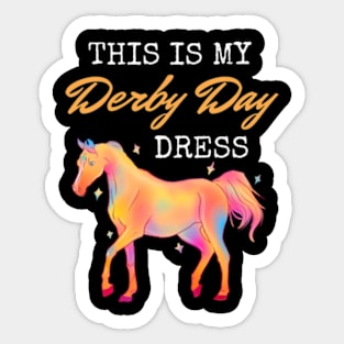 This Is My Derby Day dress Colorful Horse Racing Sticker